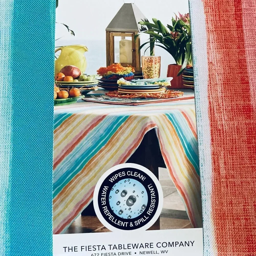 Fiesta Indoor Outdoor Mexican Stripe Tablecloth Oblong